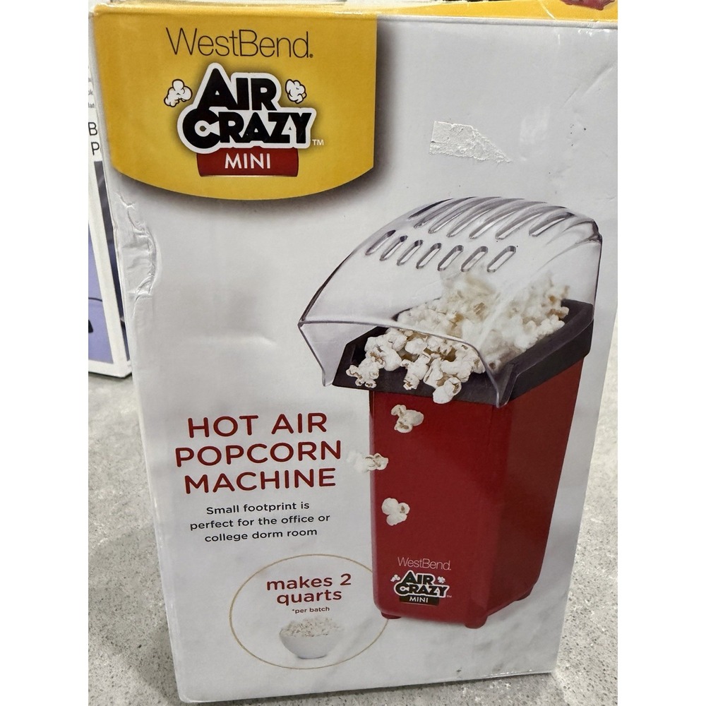 West Bend Air Crazy 4QT Popcorn Popper Hot Air Popcorn Machine NEW Open Box